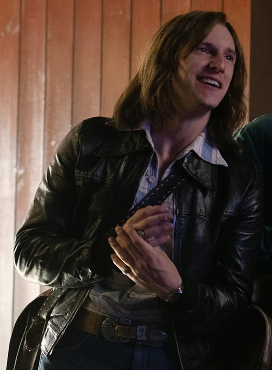Harpoon Bernie Taupin Inspired Black Leather Jacket - Rocketman Style