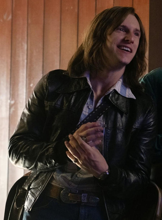 Harpoon Bernie Taupin Inspired Black Leather Jacket - Rocketman Style