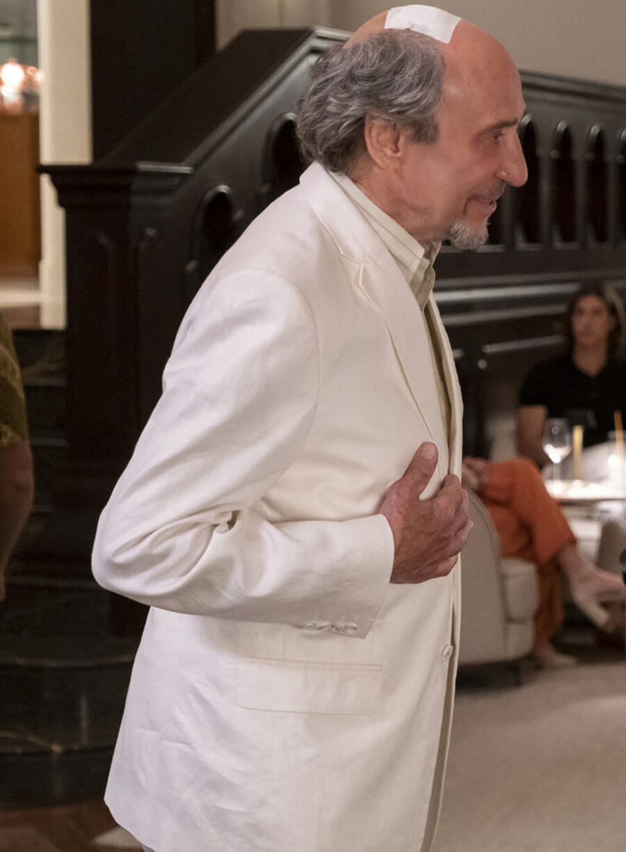 Harpoon Bert Di Grasso Inspired White Leather Jacket - The White Lotus Style
