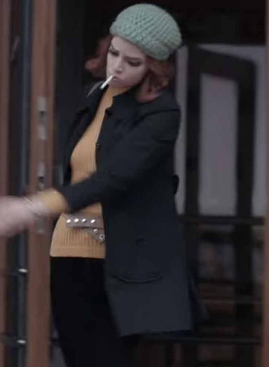 Harpoon Beth Harmon Inspired Black Coat - The Queen's Gambit Style