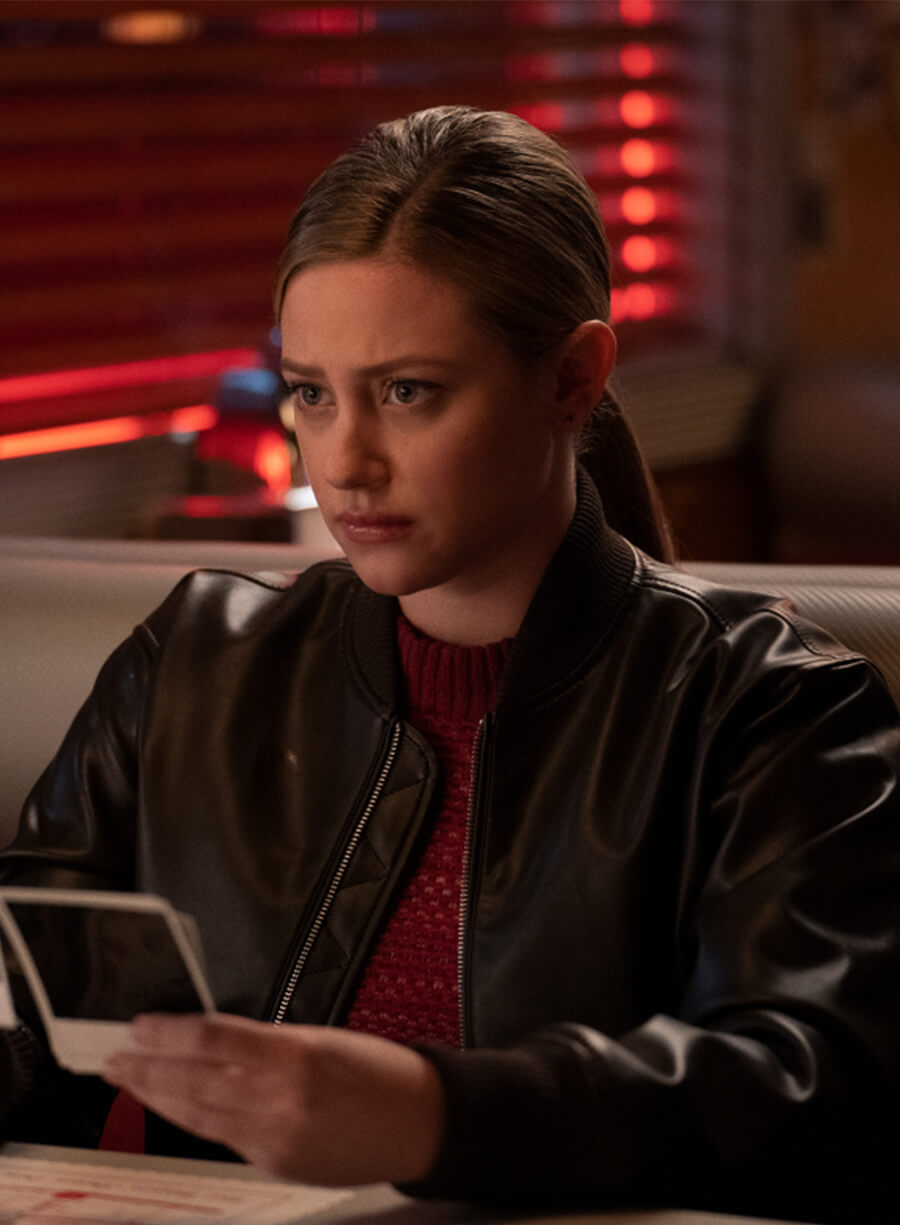 Harpoon Betty Cooper Inspired Black Bomber Jacket - Riverdale Style