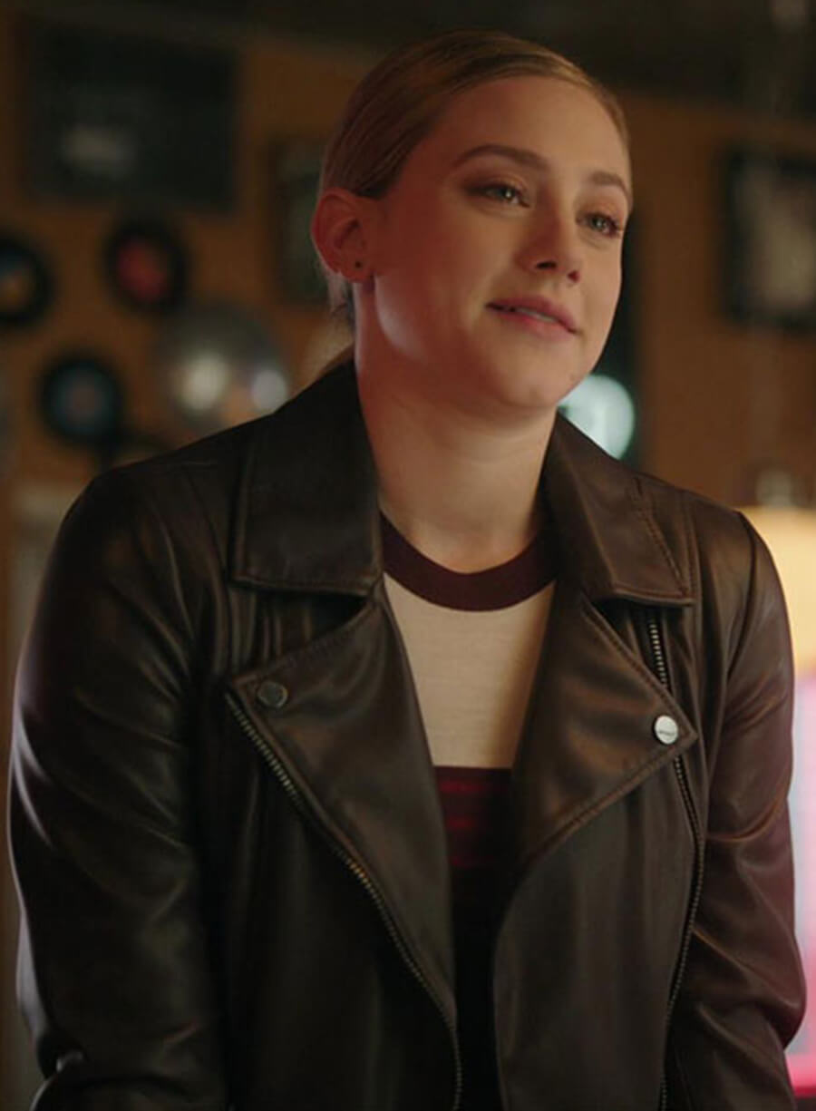 Harpoon Betty Cooper Inspired Black Leather Jacket - Riverdale Style