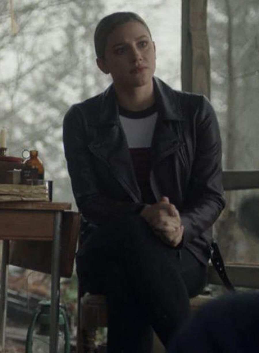 Harpoon Betty Cooper Inspired Black Leather Jacket - Riverdale Style