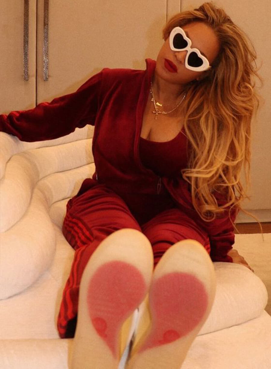 Harpoon Beyonc� Velvet Tracksuit Inspired Red Velvet Leather Jacket