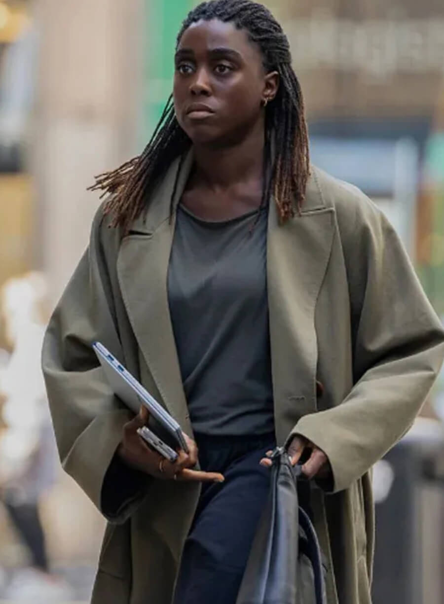 Harpoon Bianca Pullman Inspired Green Fabric Coat - The Day of the Jackal Style