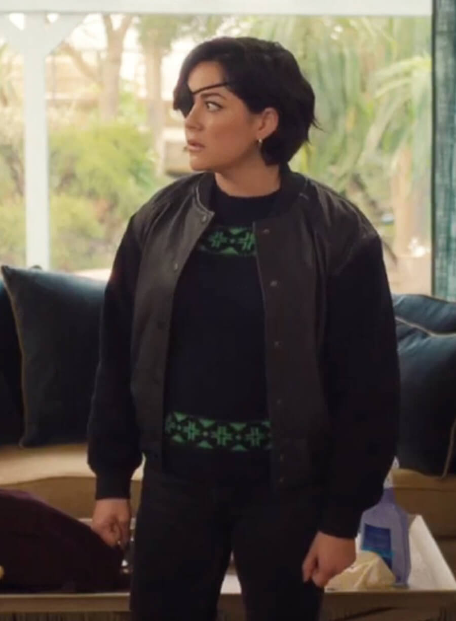 Harpoon Bibi Garvey Inspired Black Bomber Jacket - Bad Sisters Style