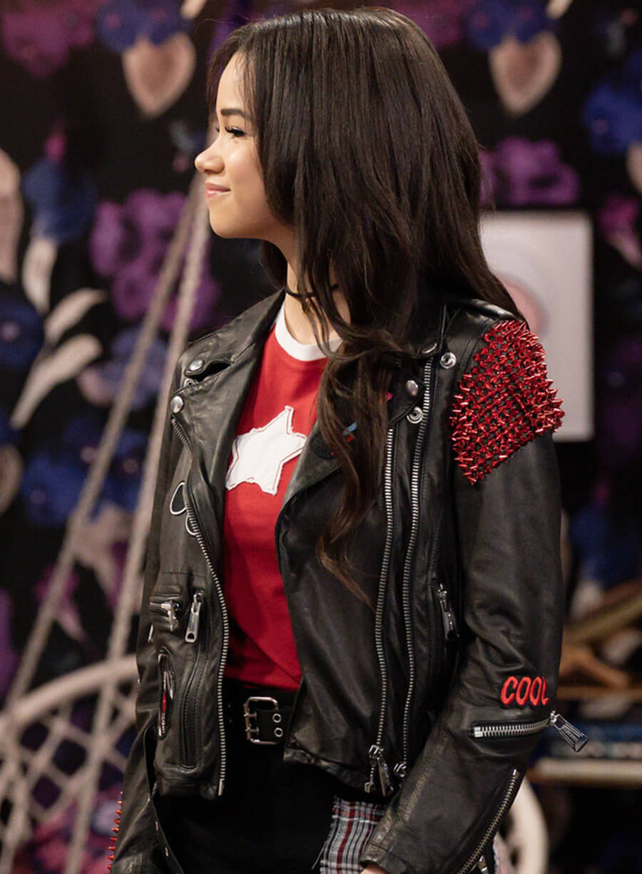 Harpoon Billie Inspired Black Leather Jacket - Wizards Beyond Waverly Place Style