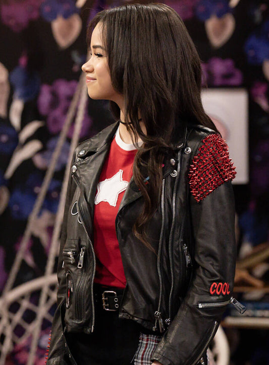 Harpoon Billie Inspired Black Leather Jacket - Wizards Beyond Waverly Place Style