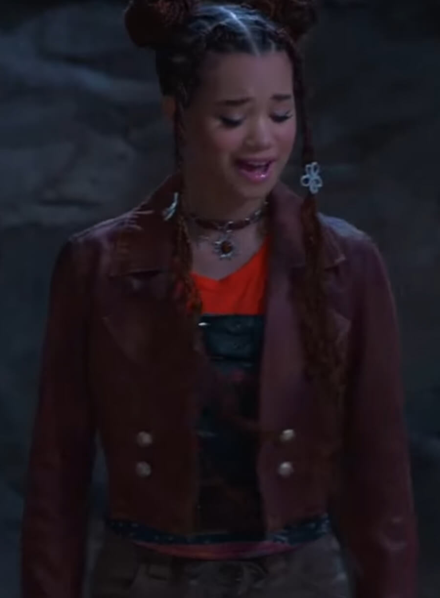 Harpoon Billie Inspired Brown Leather Jacket - Wizards Beyond Waverly Place Style