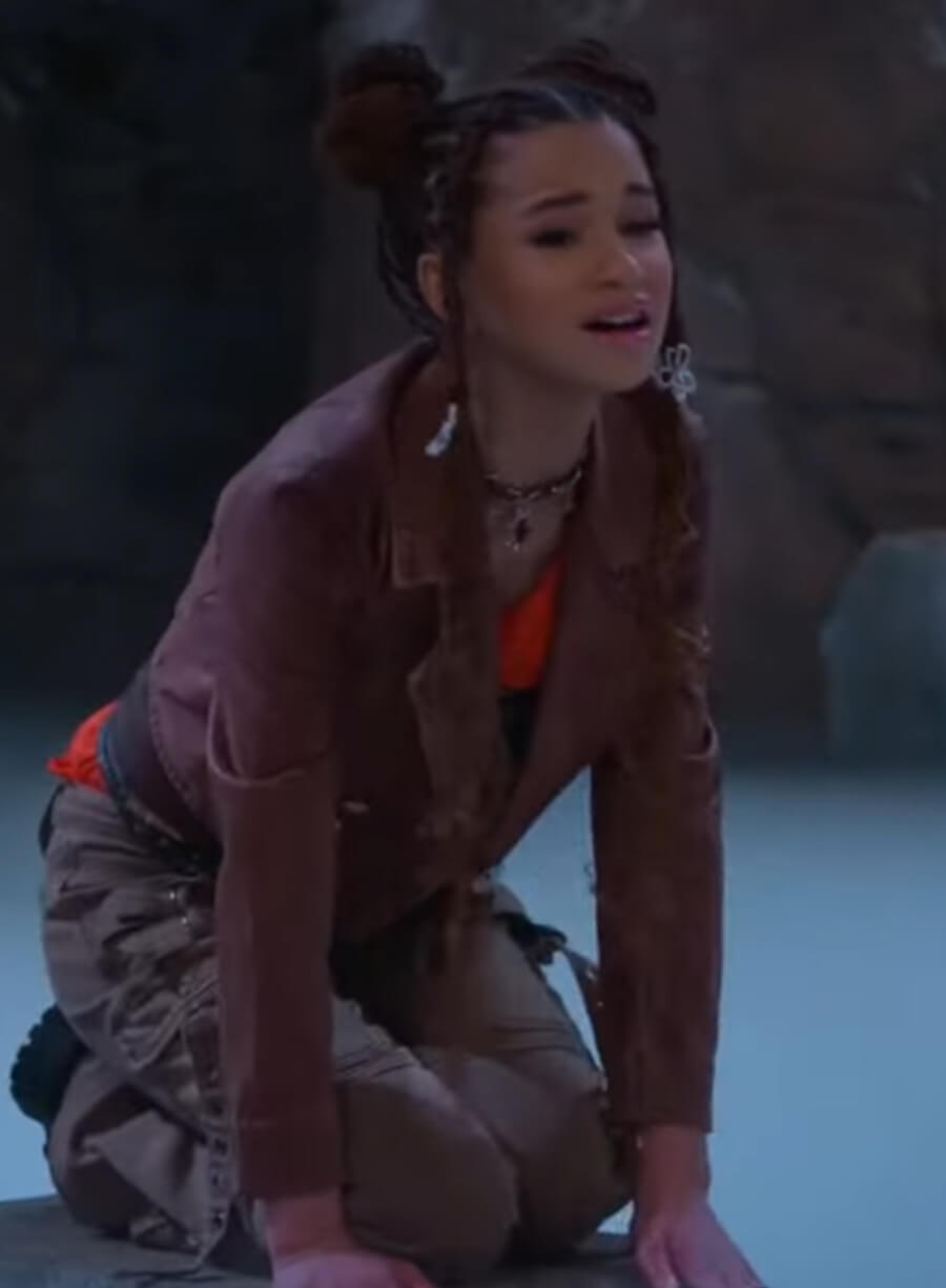 Harpoon Billie Inspired Brown Leather Jacket - Wizards Beyond Waverly Place Style