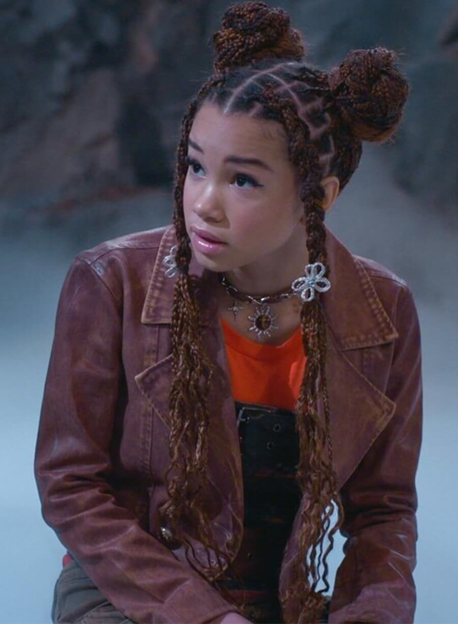Harpoon Billie Inspired Brown Leather Jacket - Wizards Beyond Waverly Place Style