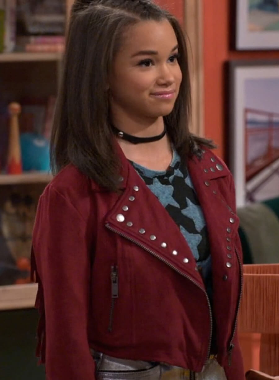 Harpoon Billie Inspired Red Leather Jacket - Wizards Beyond Waverly Place Style