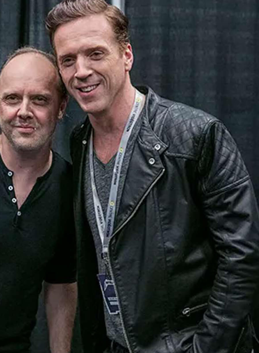 Harpoon Damian Lewis Inspired Black Real Leather Leather Jacket - Billions Tv Series Style