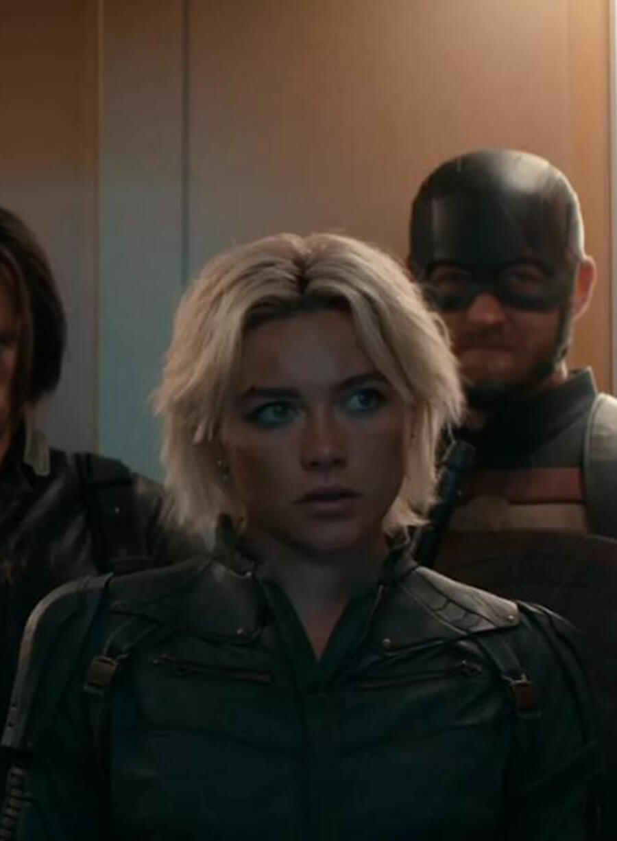 Harpoon Black Widow Inspired Black Leather Jacket - Thunderbolts 2025 Style