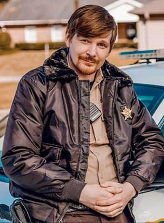 Harpoon Deputy Thompson Inspired Olive Green Bomber Jacket - Blue Ridge Style