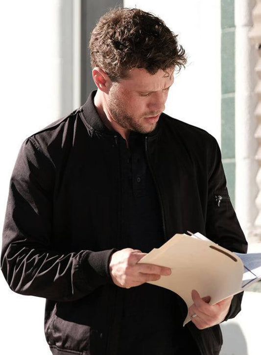Harpoon Bob Lee Swagger Inspired Black Suede Leather Leather Jacket - Shooter Tv Series Style