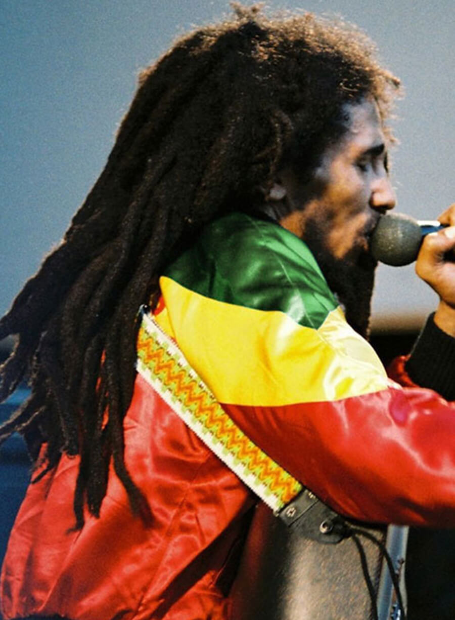 Harpoon Bob Marley Inspired Multi-Color Leather Jacket