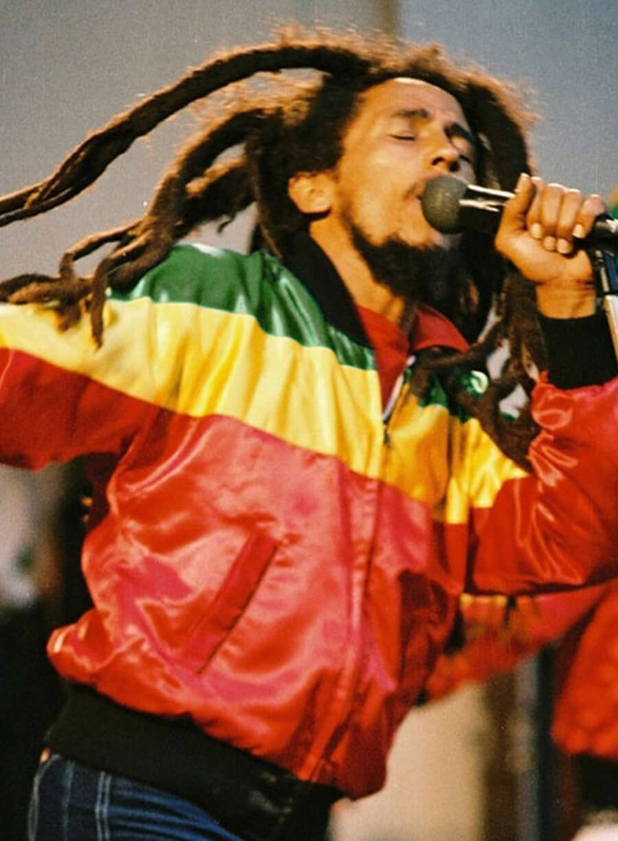 Harpoon Bob Marley Inspired Multi-Color Leather Jacket