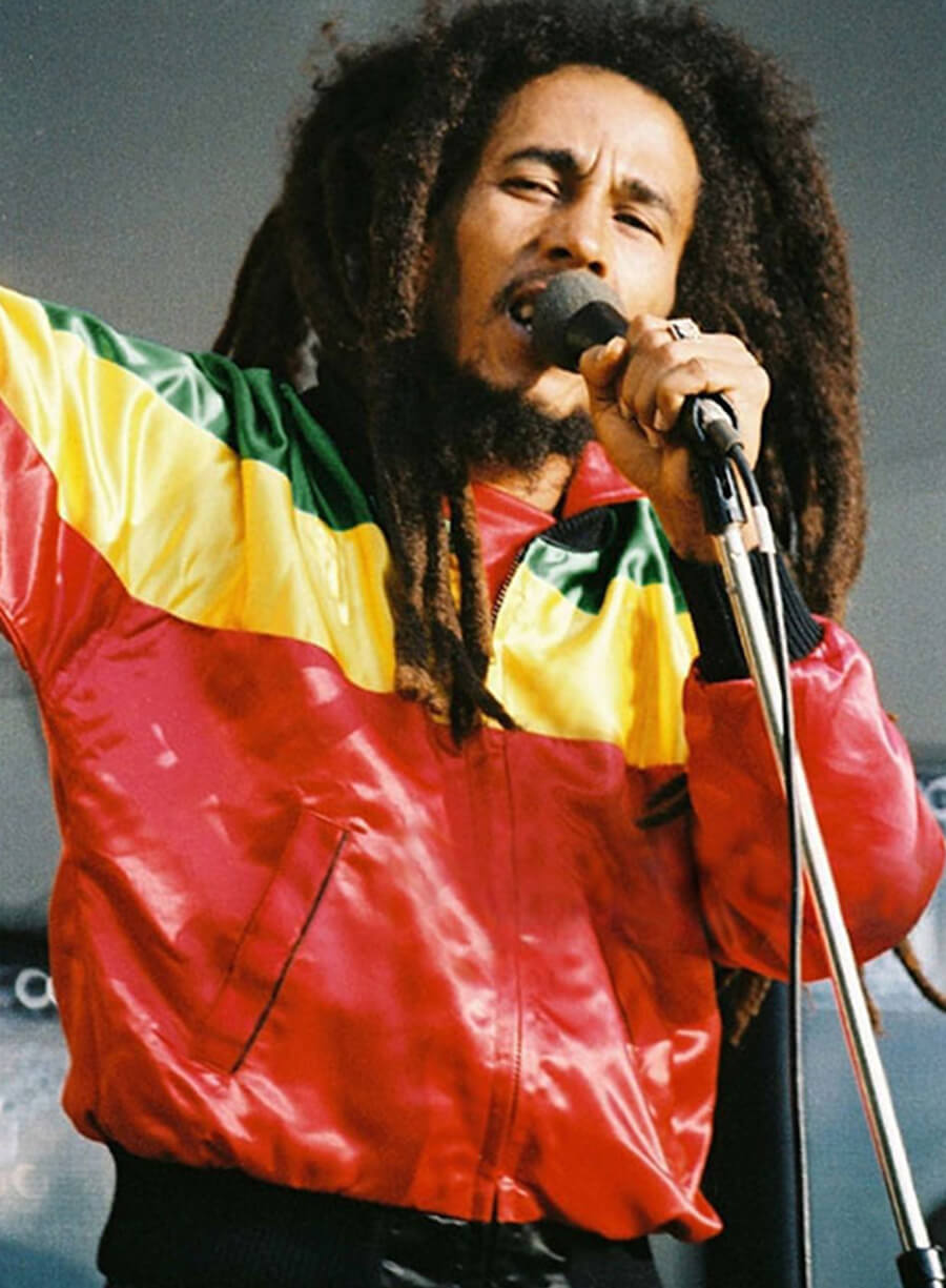Harpoon Bob Marley Inspired Multi-Color Leather Jacket