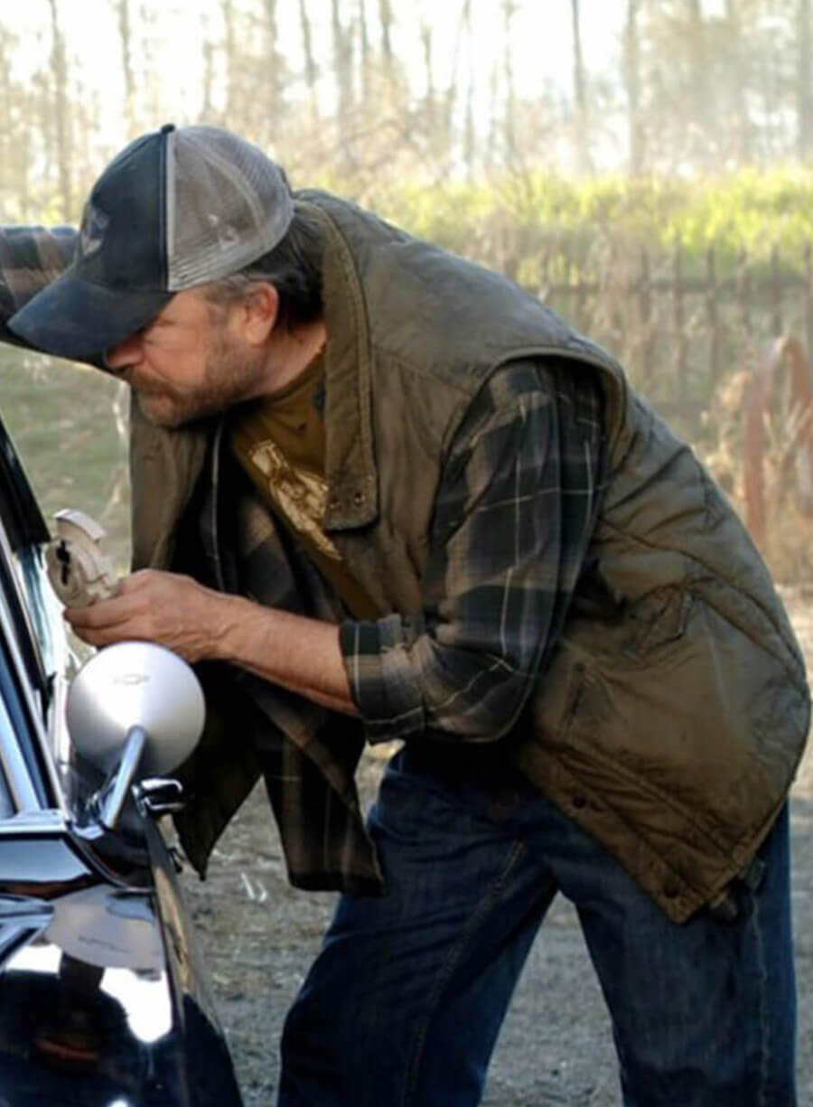 Harpoon Bobby Singer Inspired Grey Cotton Fabric Cotton Jacket - Supernatural Tv Series Style