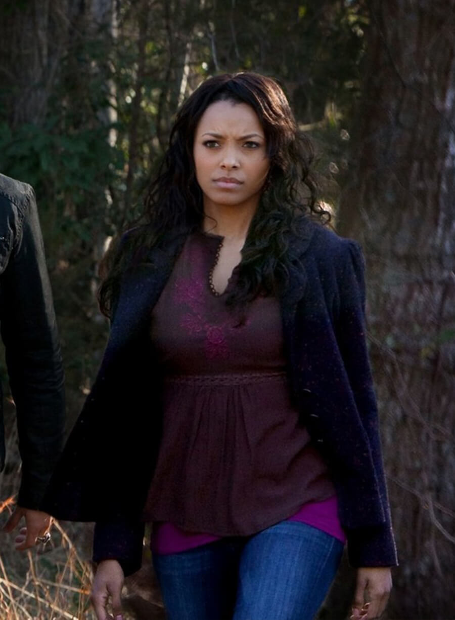 Harpoon Bonnie Bennett Inspired Blue Leather Jacket - The Vampire Diaries S02 Style