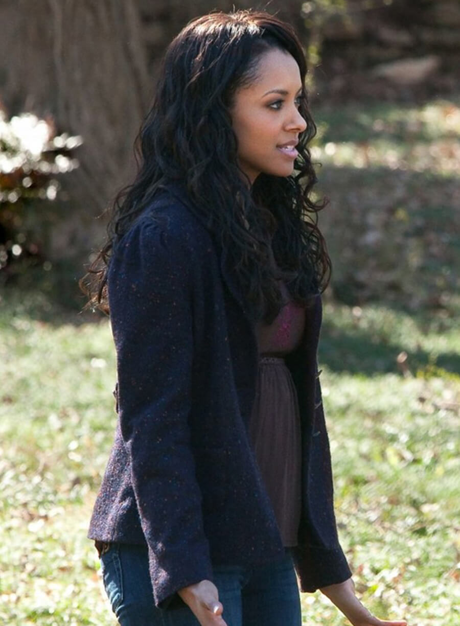 Harpoon Bonnie Bennett Inspired Blue Leather Jacket - The Vampire Diaries S02 Style