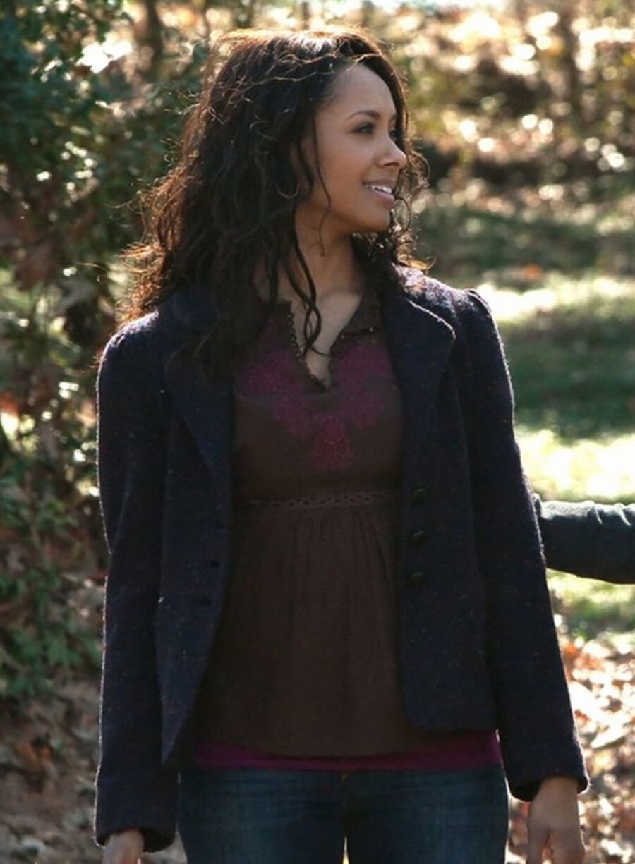 Harpoon Bonnie Bennett Inspired Blue Leather Jacket - The Vampire Diaries S02 Style