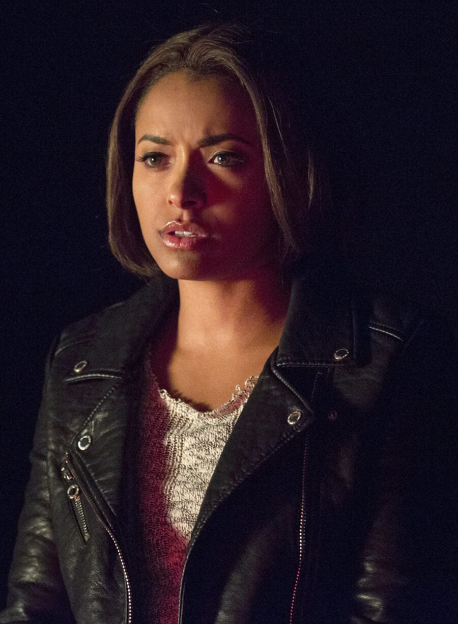 Harpoon Bonnie Bennett Inspired Black Biker Jacket - The Vampire Diaries S06 Style