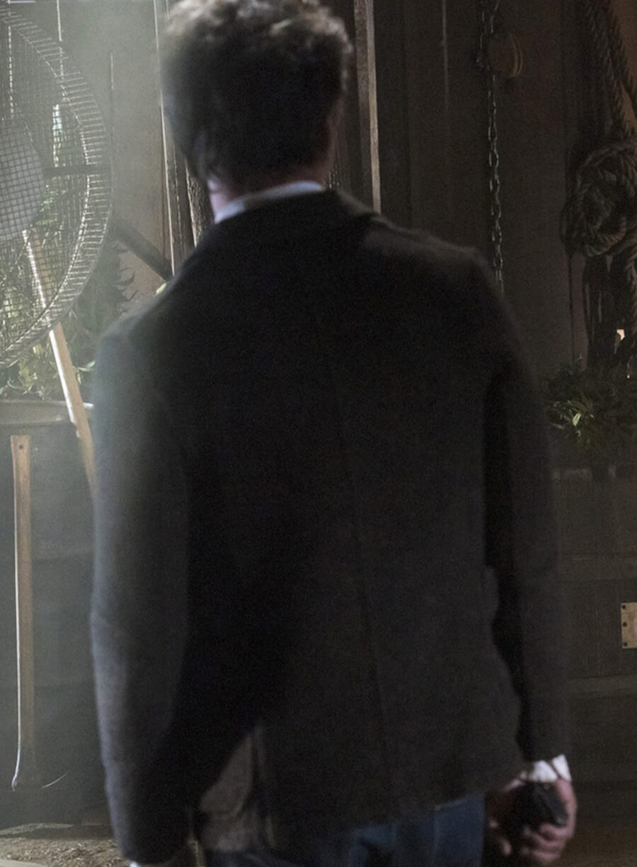 Harpoon Boyd Crowder Inspired Black Wool Fabric Wool Jacket - Justified Style