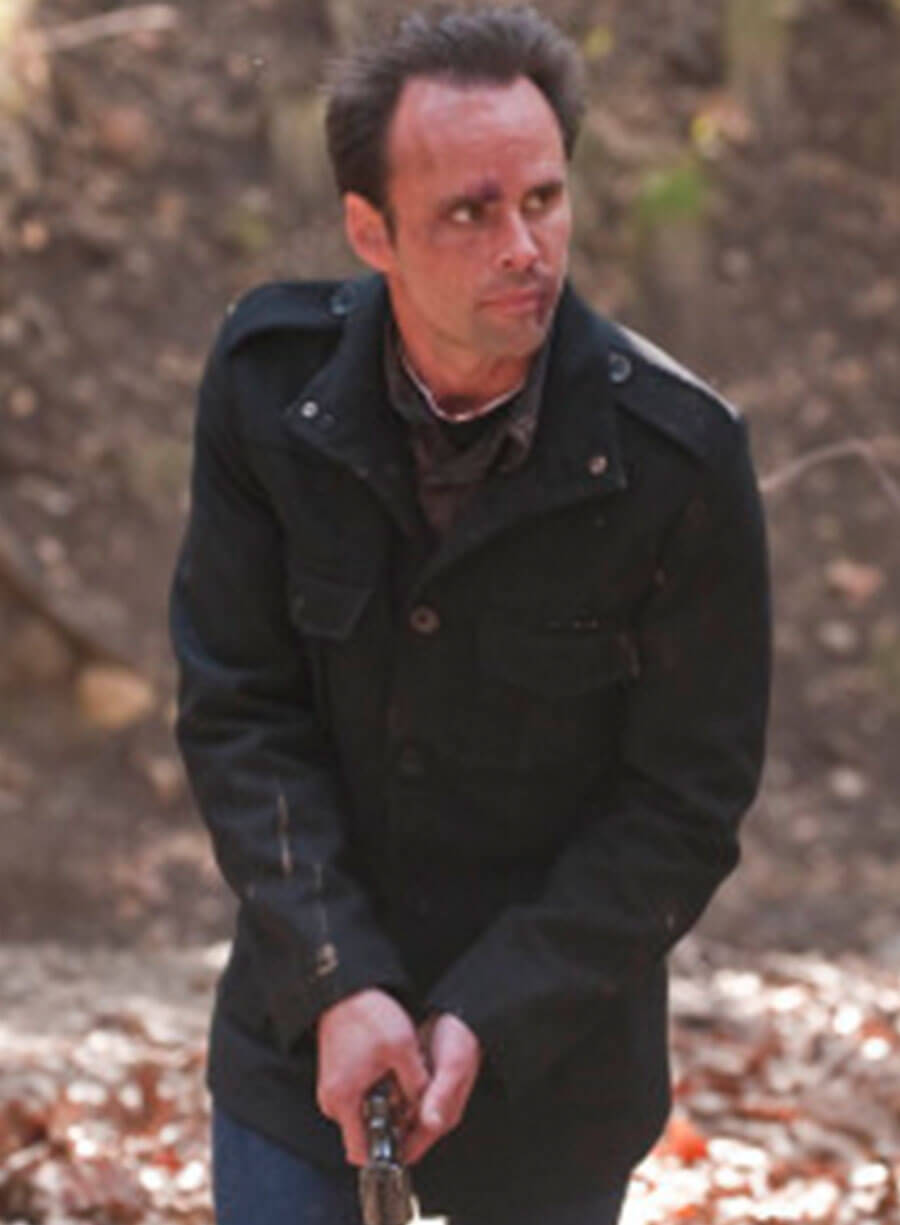 Harpoon Boyd Crowder Inspired Black Wool Fabric Coat - Justified Style