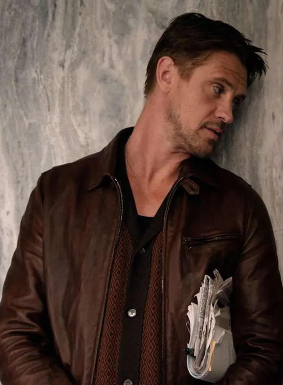 Harpoon Brodie Inspired Brown Leather Jacket - The Morning Show Style