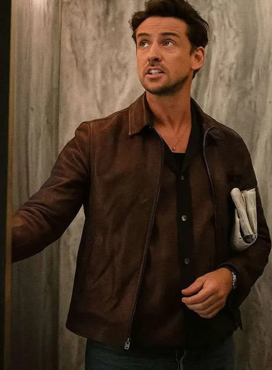 Harpoon Brodie Inspired Brown Leather Jacket - The Morning Show Style