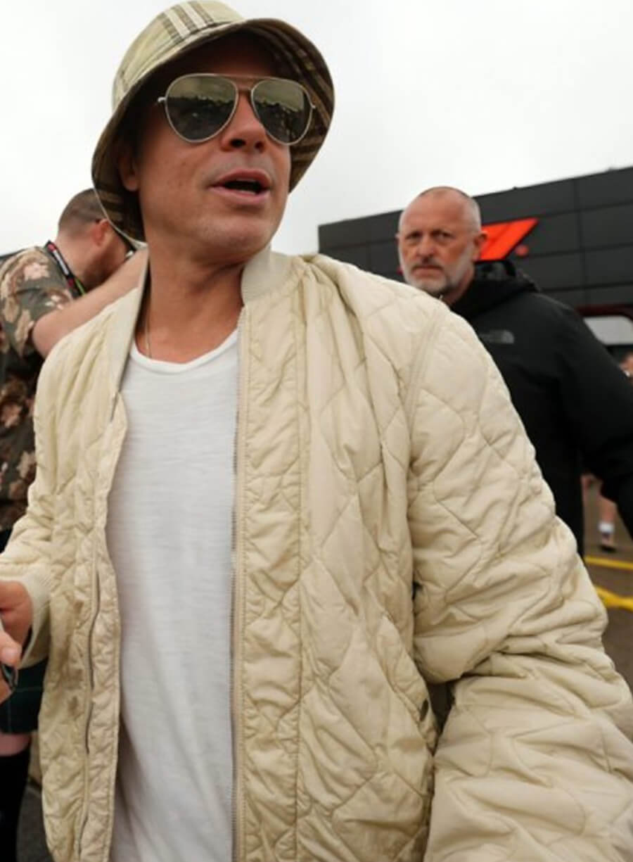 Harpoon Sonny Hayes Inspired Off White Bomber Jacket - F1 2025 Style
