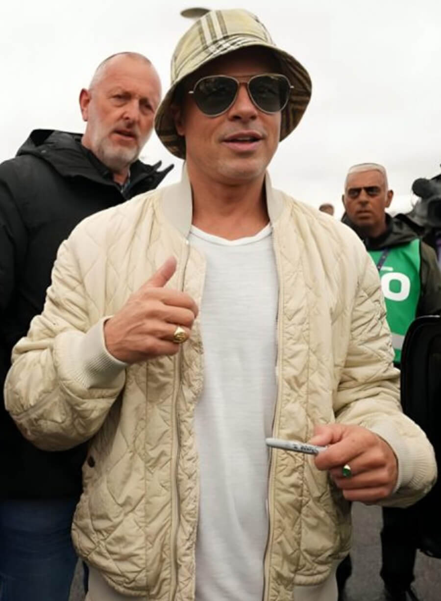 Harpoon Sonny Hayes Inspired Off White Bomber Jacket - F1 2025 Style