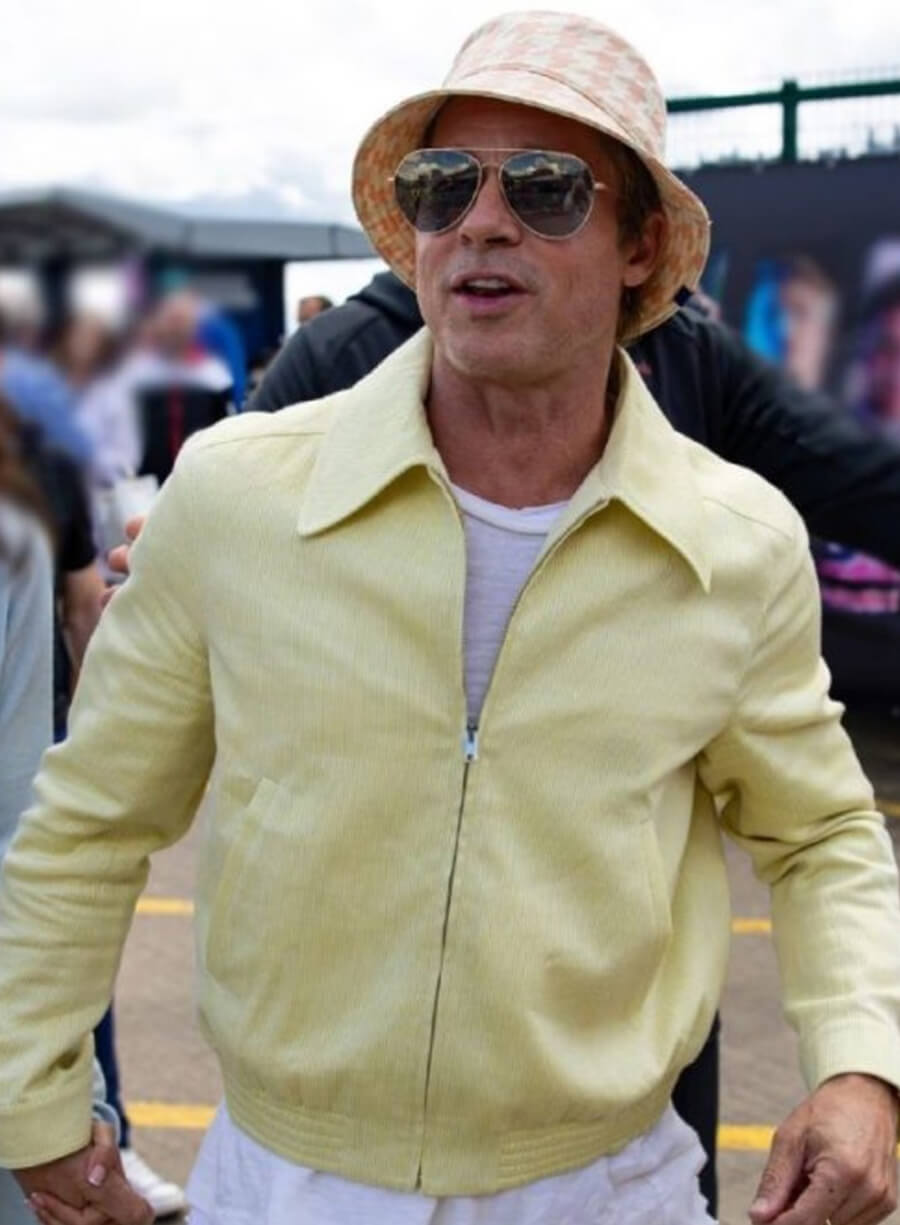 Harpoon Sonny Hayes Inspired Yellow Leather Jacket - F1 2025 Style