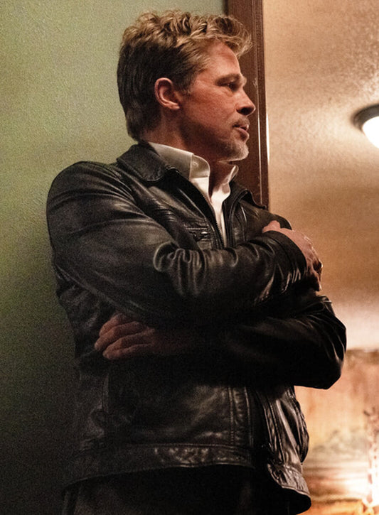 Harpoon Nick Inspired Black Real Leather Leather Jacket - Wolfs 2024 Style