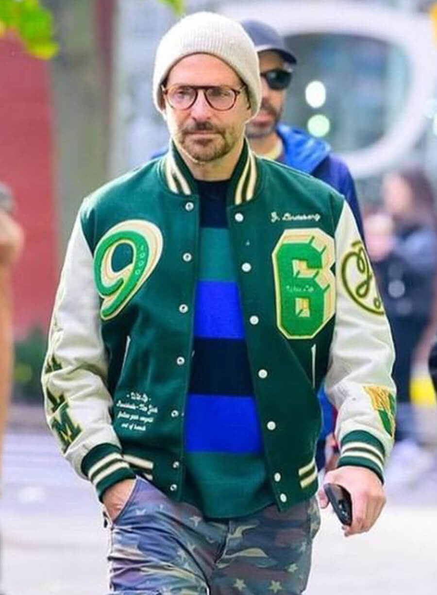 Harpoon Bradley Cooper Inspired Green Varsity Jacket