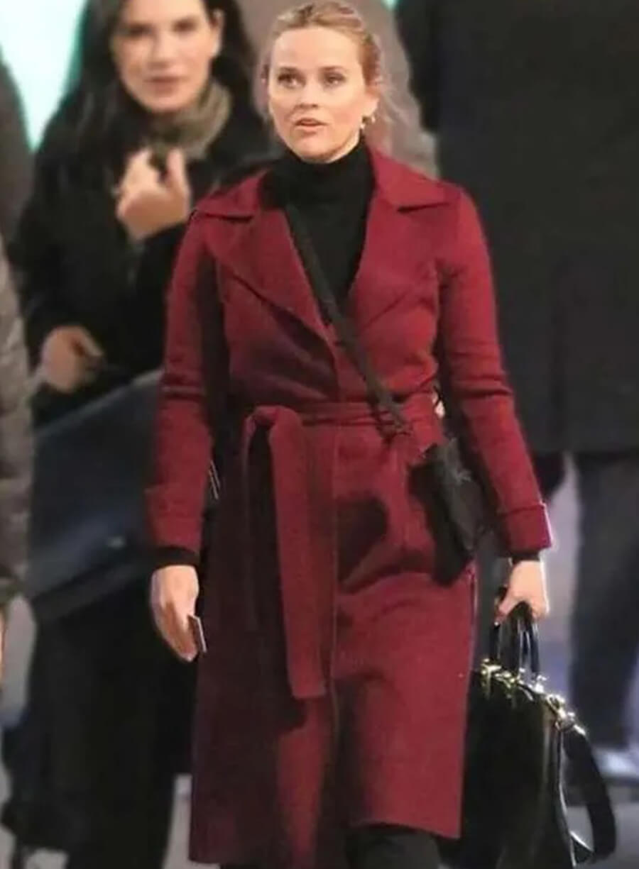 Harpoon Reese Witherspoon Inspired Red Coat - The Morning Show Style