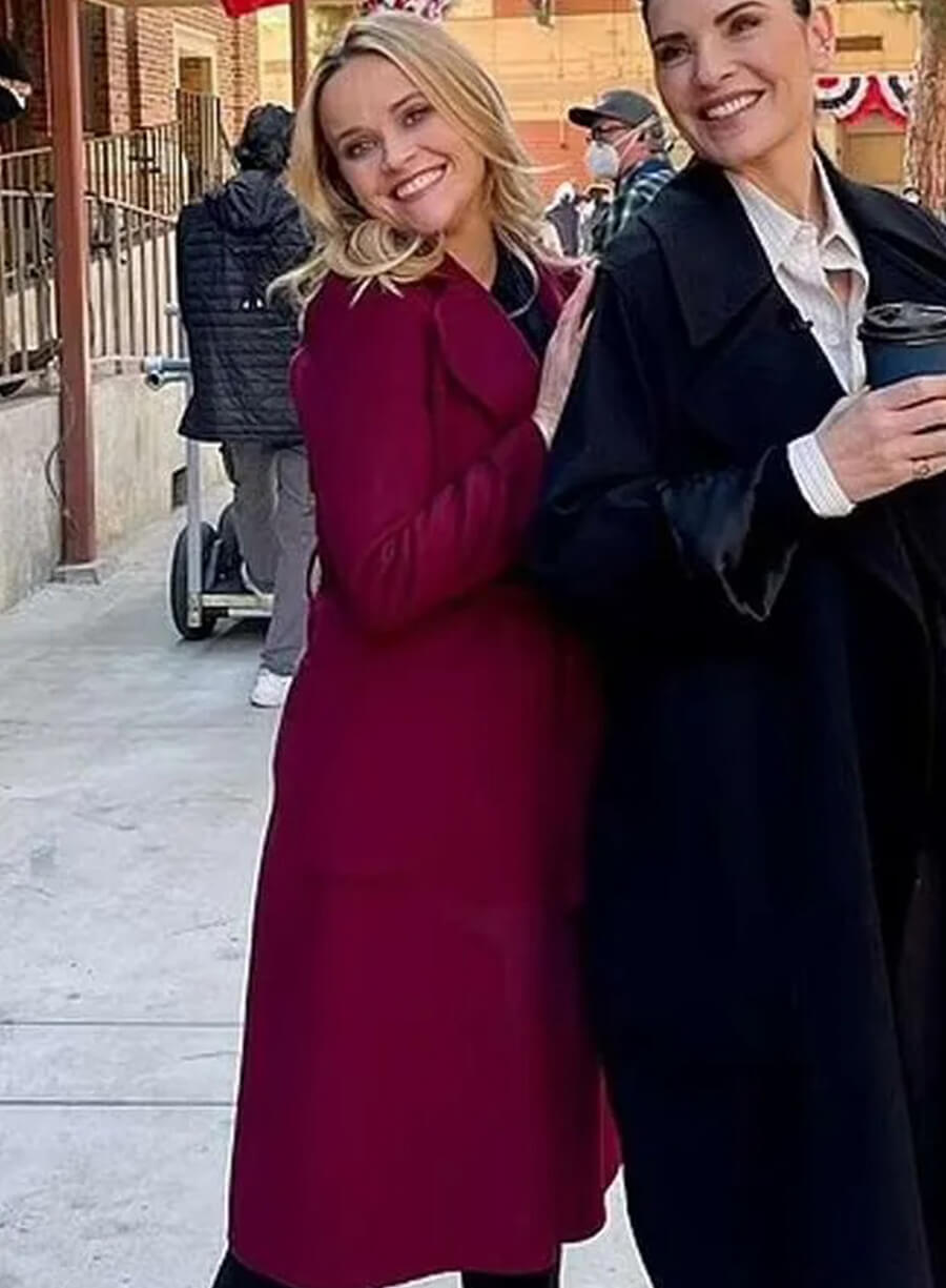 Harpoon Reese Witherspoon Inspired Red Coat - The Morning Show Style