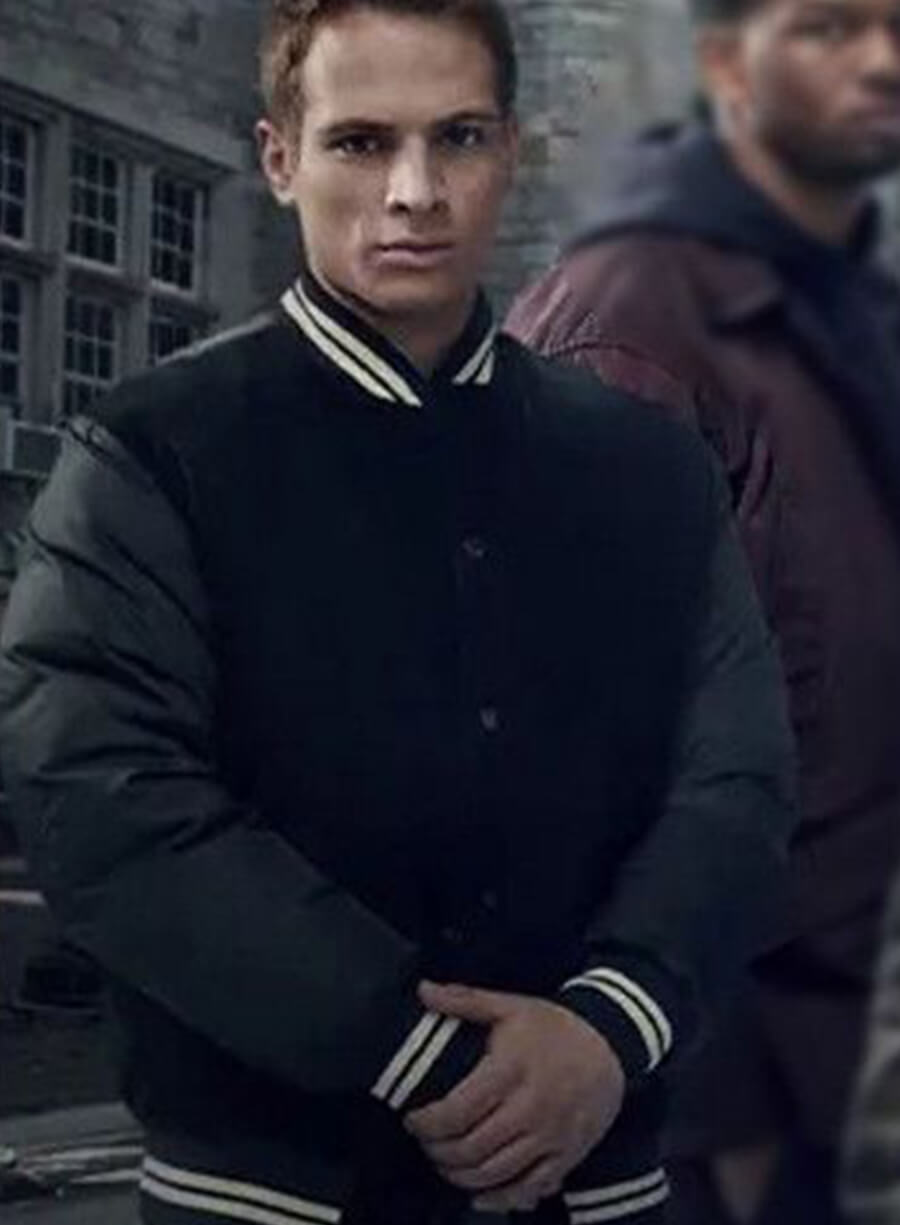 Harpoon Brayden Weston Inspired Black Bomber Jacket - Power Book II: Ghost S03 Style