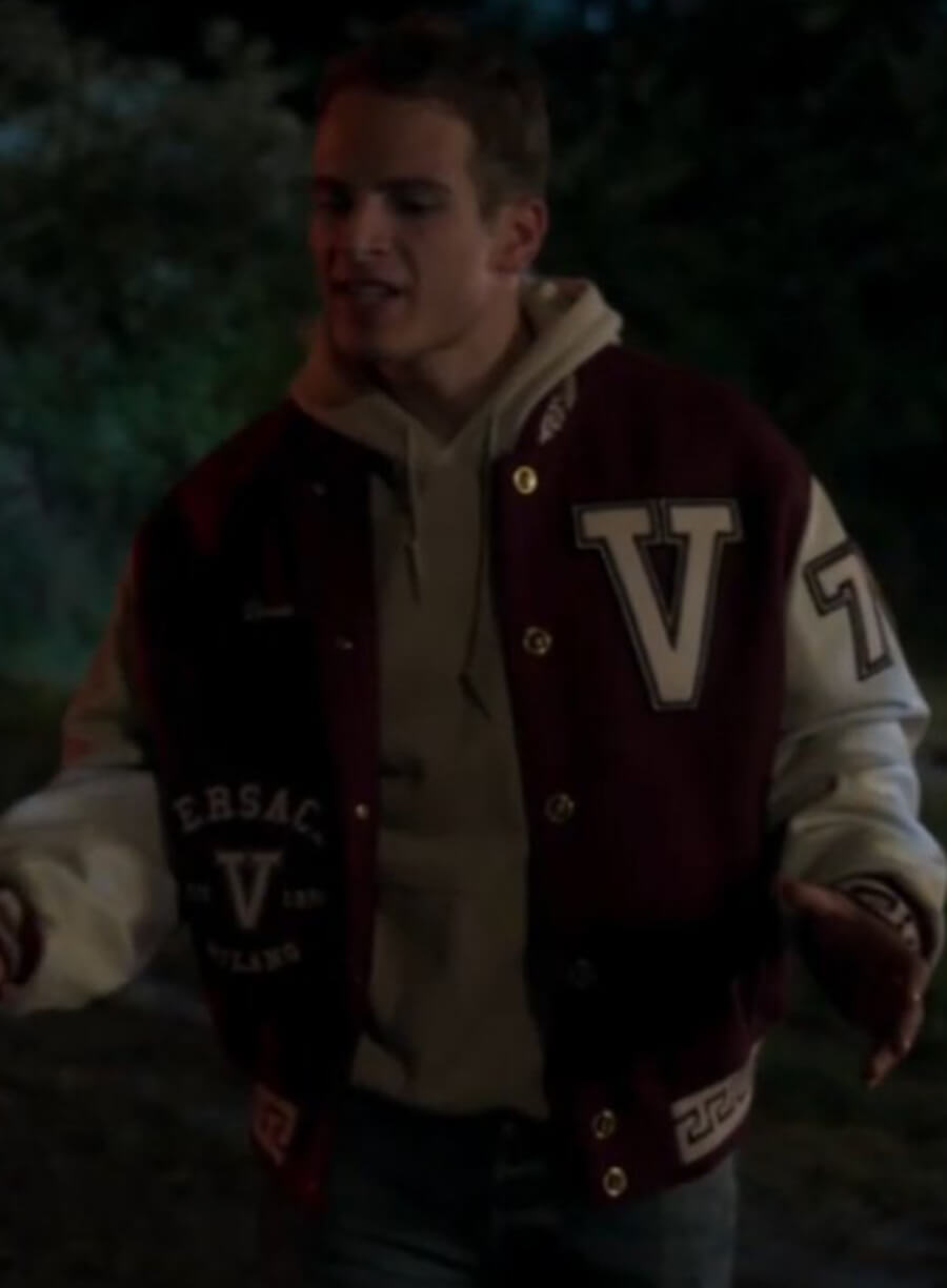 Harpoon Brayden Weston Inspired Maroon & White Varsity Jacket - Power Book II: Ghost Style