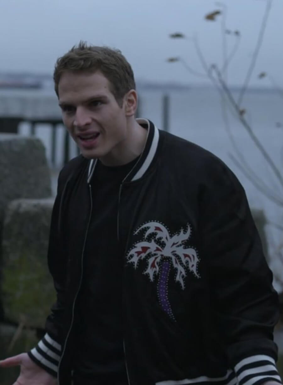 Harpoon Brayden Weston Inspired Black Varsity Jacket - Power Book II: Ghost Style
