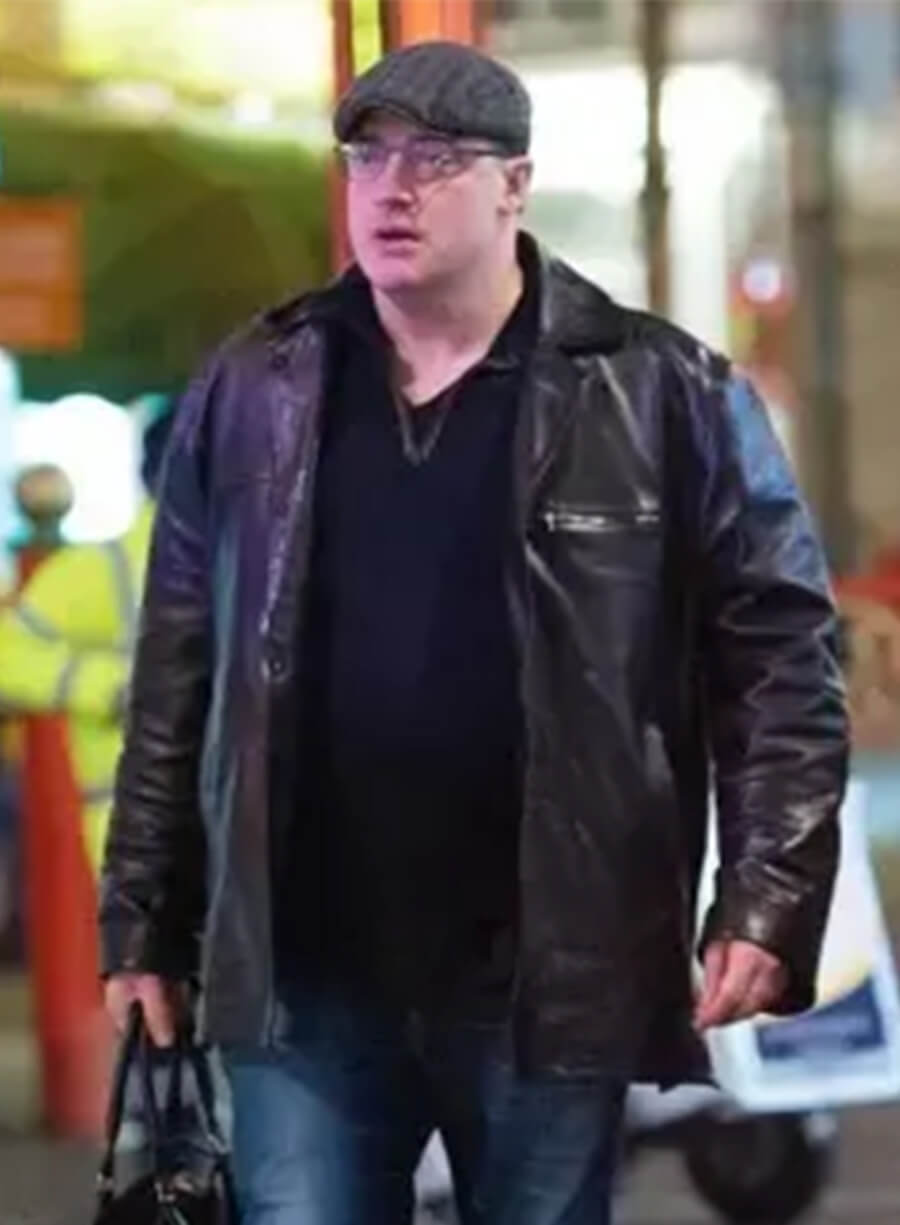 Harpoon Brendan Fraser Inspired Black Leather Jacket