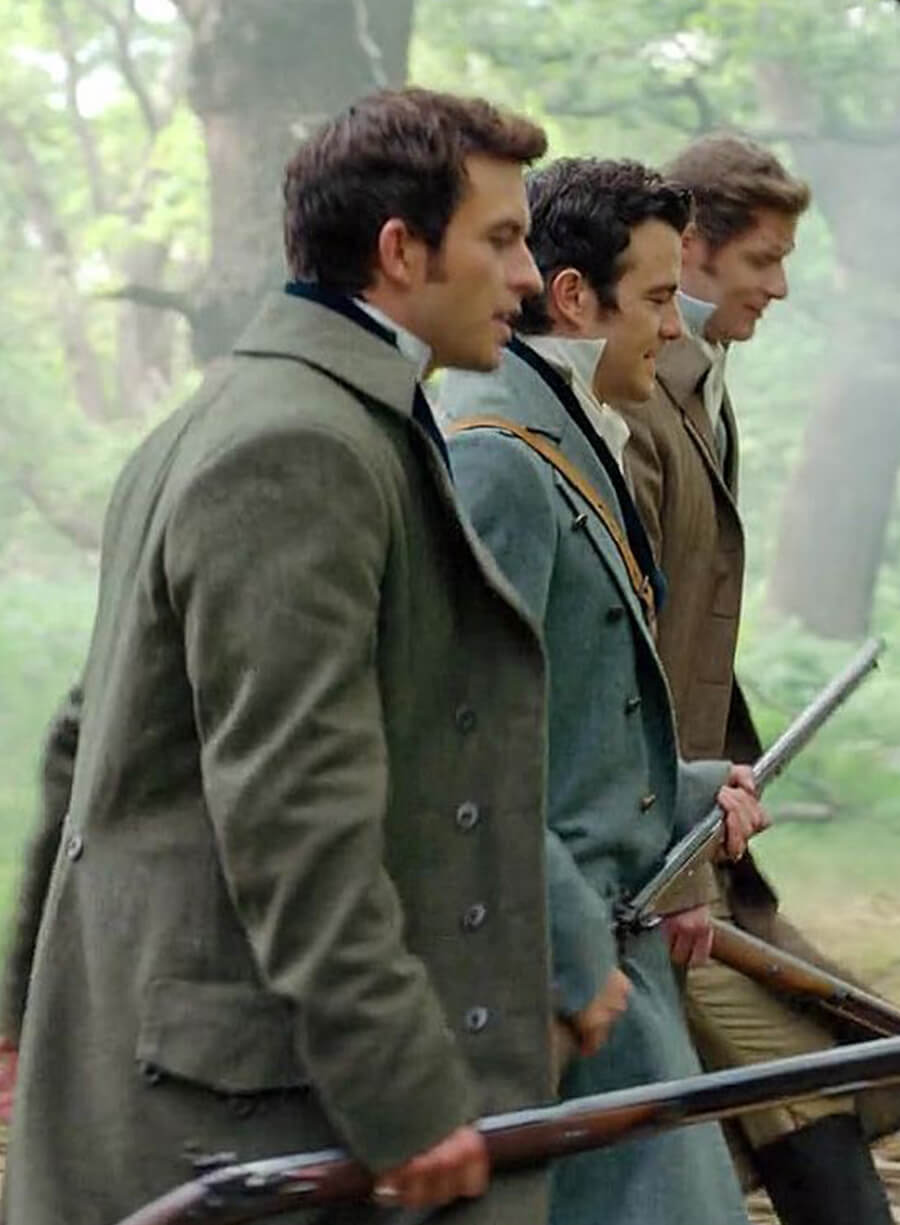 Harpoon Lord Anthony Bridgerton Inspired Gray Coat - Bridgerton S03 Style