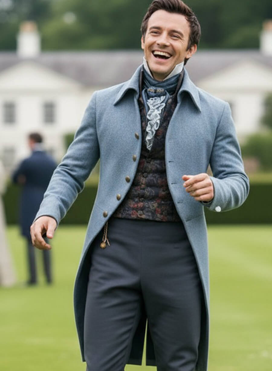 Harpoon Benedict Bridger Inspired Blue Coat - Bridgerton Style