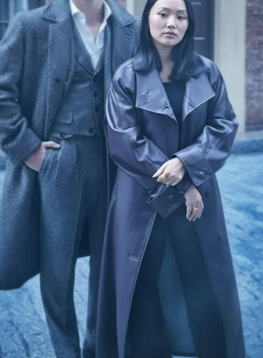 Harpoon Sophie Baek Inspired Burgundy Coat - Bridgerton Style