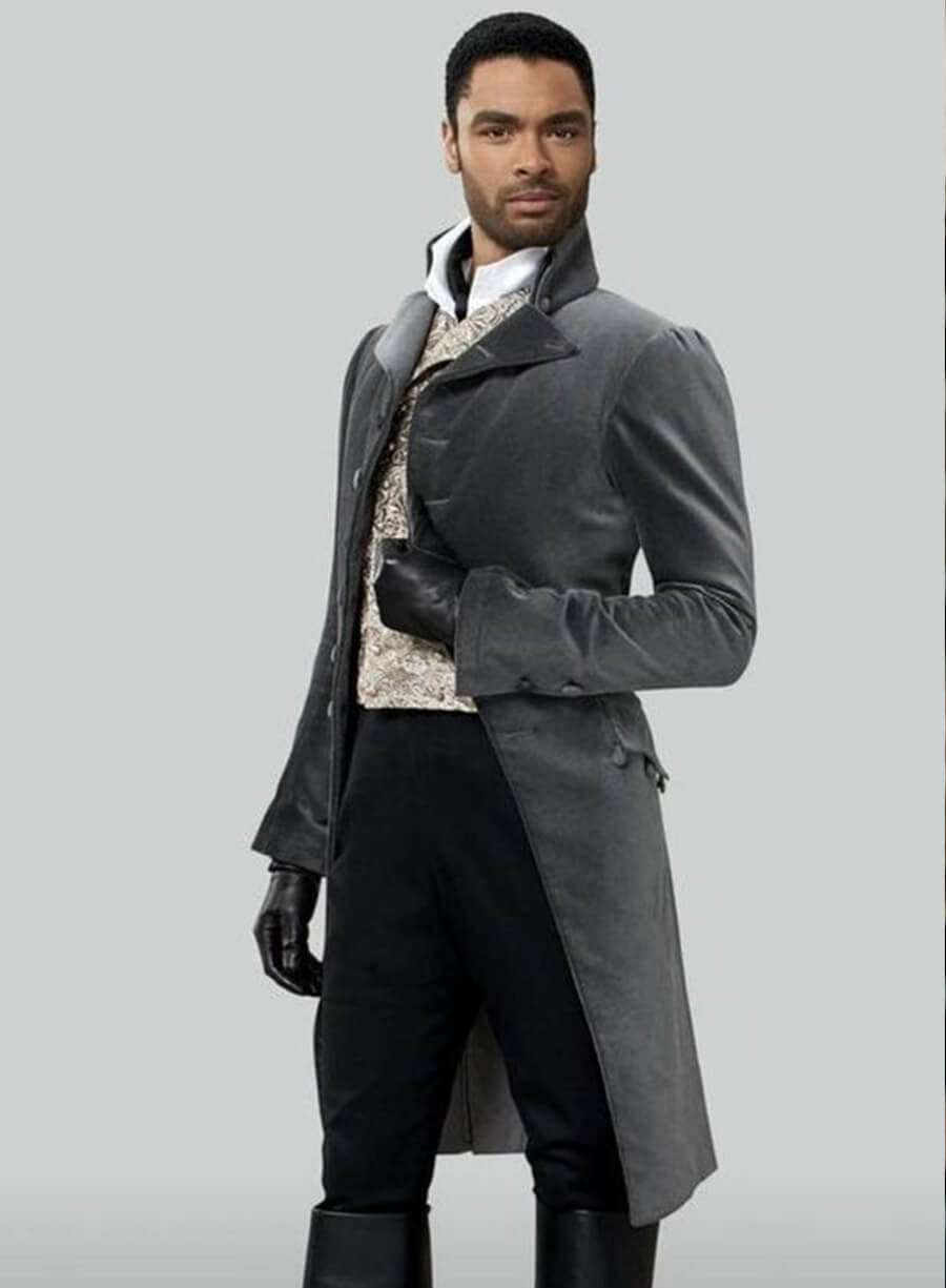 Harpoon Reg�-Jean Page Inspired Grey Coat - Bridgerton Style