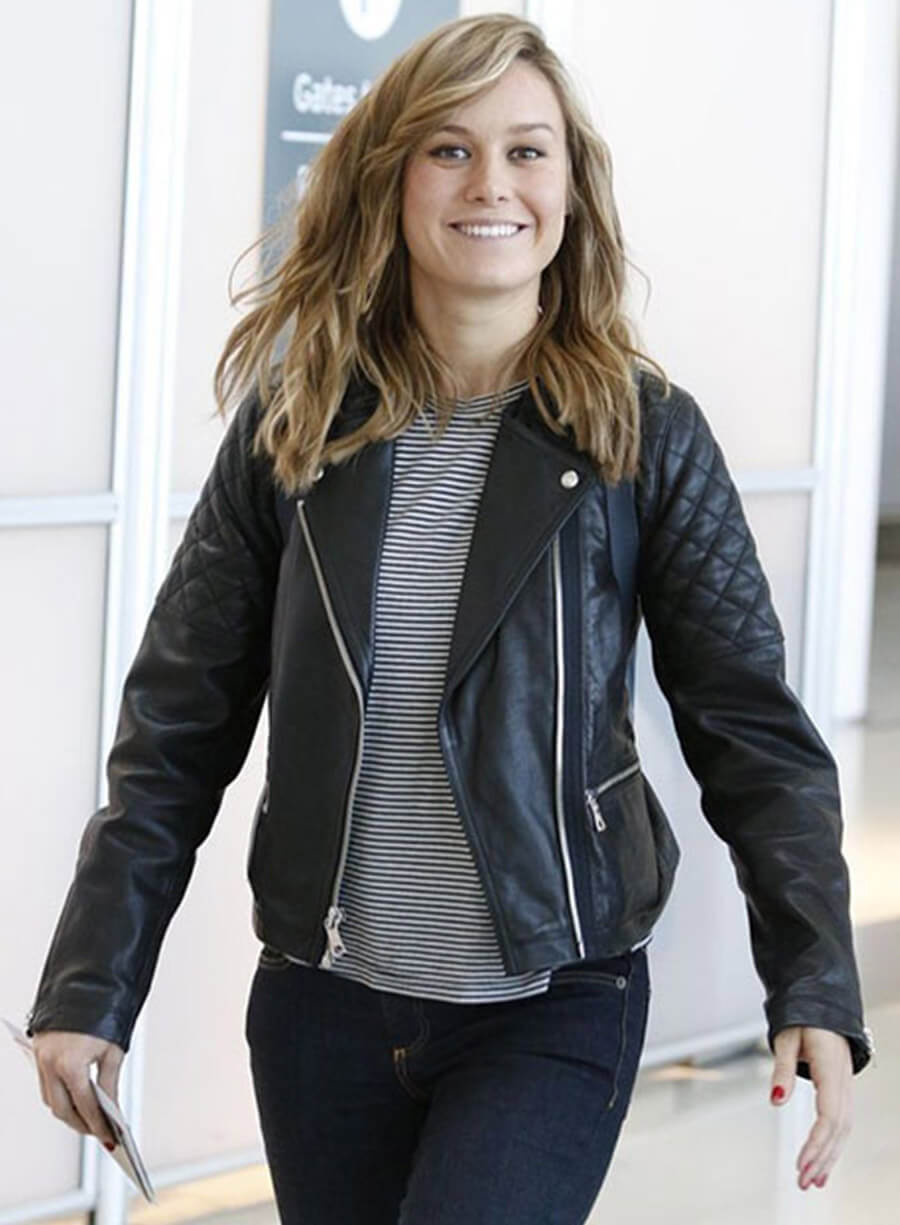Harpoon Brie Larson Inspired Black Biker Jacket