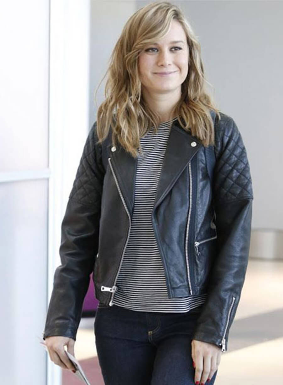 Harpoon Brie Larson Inspired Black Biker Jacket