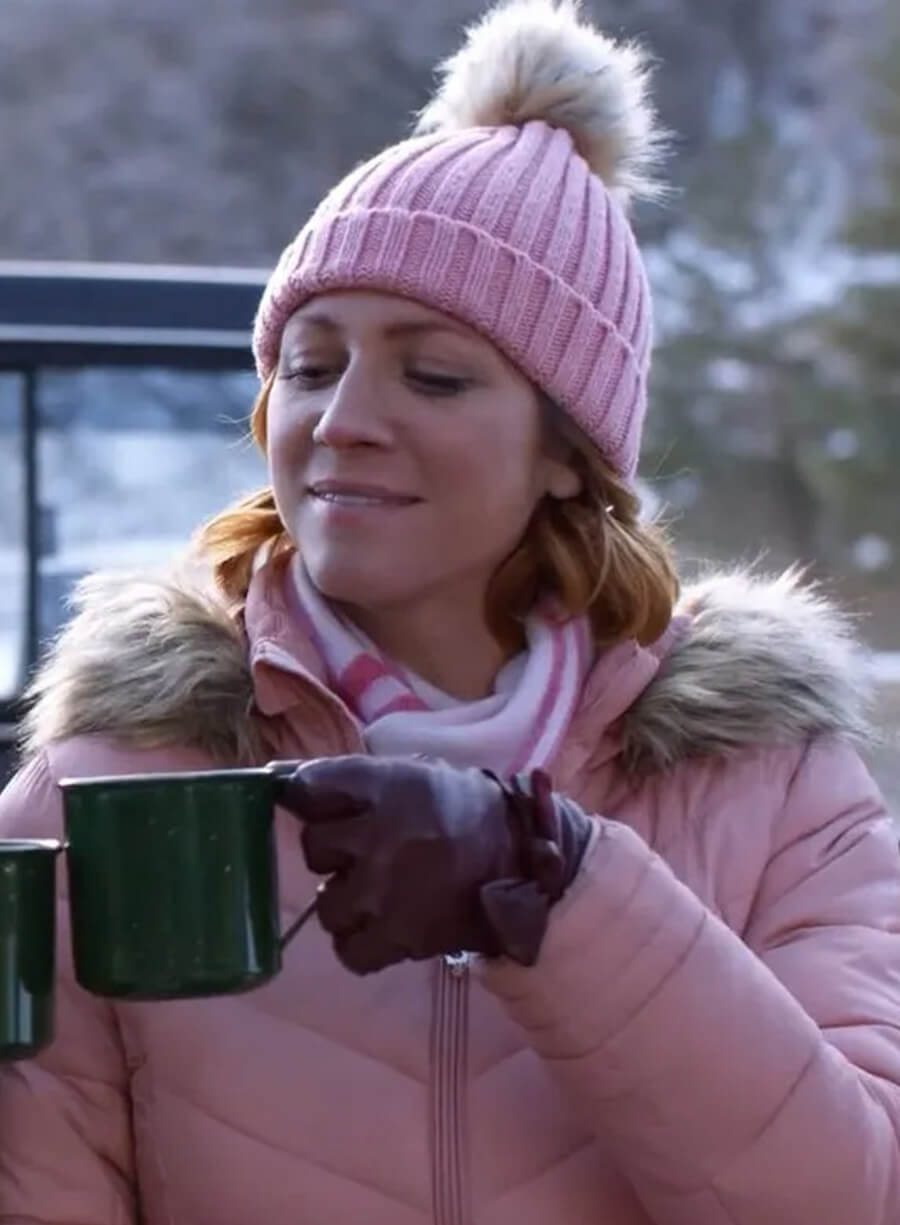 Harpoon Brittany Snow Pink Puffer Inspired Pink Leather Jacket